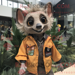 Tan Aye-Aye mascottekostuum...