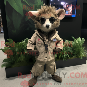 Tan Aye-Aye mascot costume...