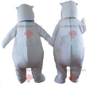 2 polar bear mascots with a blue scarf - Redbrokoly.com