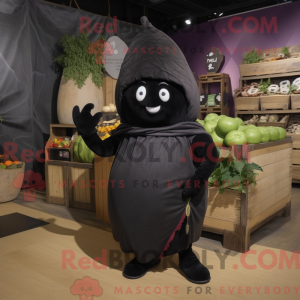 Black Turnip mascot costume...