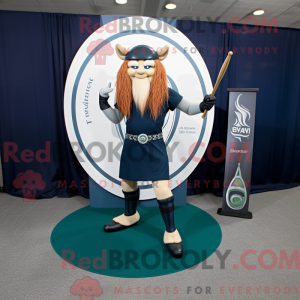 Navy Celtic Shield maskot...