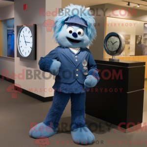 Blå Momentum maskot kostume...