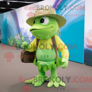Postava maskota Lime Green...