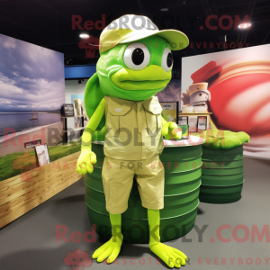 Postava maskota Lime Green...