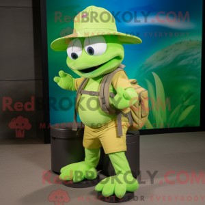 Postava maskota Lime Green...