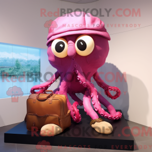 Magenta Octopus máscara...