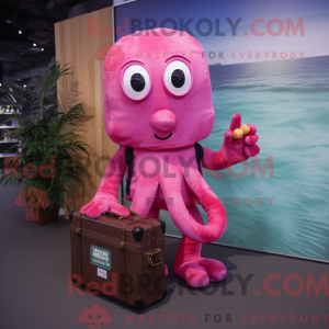 Magenta Octopus máscara...
