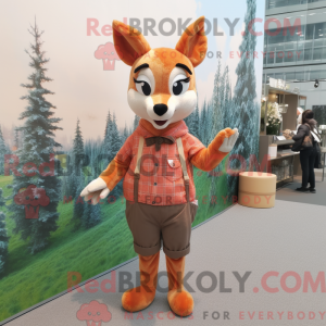 Peach Roe Deer mascot...