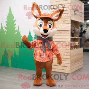 Peach Roe Deer mascot...