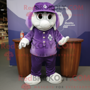 Personaggio mascotte viola...