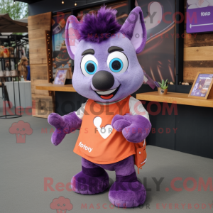 Personaggio mascotte viola...