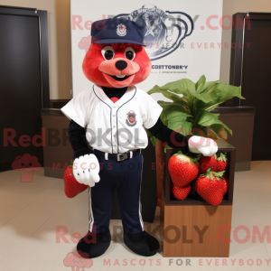 Navy Strawberry mascot...