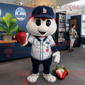 Navy Strawberry Maskottchen...