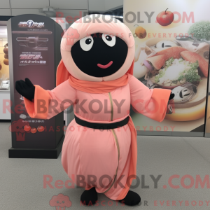 Peach Ninja-mascottekostuum...