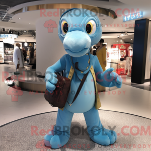 Himmelblå Anaconda maskot...