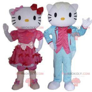 2 mascotte, una di Hello Kitty e l'altra della sua amica -