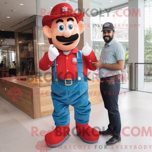 Red Fire Fighter maskot...
