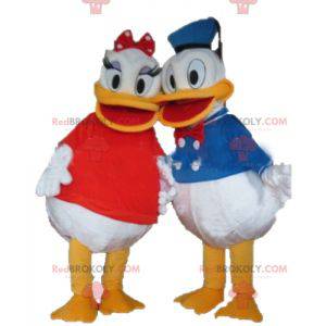 2 mascottes de Daisy et de Donald célèbre couple Disney -