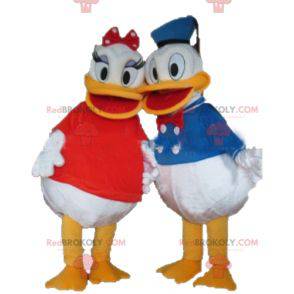 2 maskotter af Daisy og Donald berømte Disney-par -