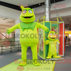 Postava maskota Lime Green...