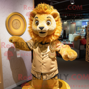 Gold Tamer Lion maskot...
