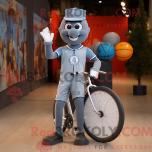 Gray Unicyclist mascot...