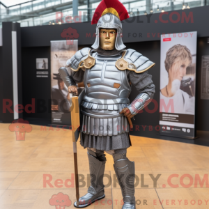 Sølv romersk soldat maskot...