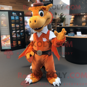 Máscara de dragão laranja...