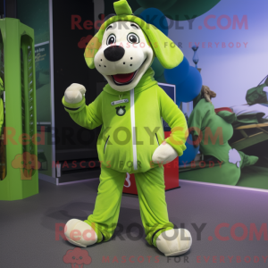 Lime Green Maska dla psa to...