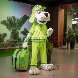 Lime Green Maska dla psa to...