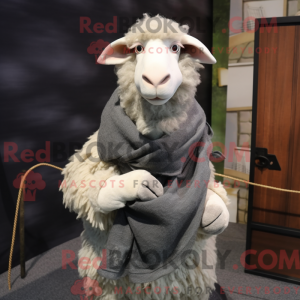 Šedá postava maskota Merino...