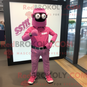 Pink Sniper maskot kostume...