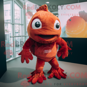 Maroon Goldfish maskot...