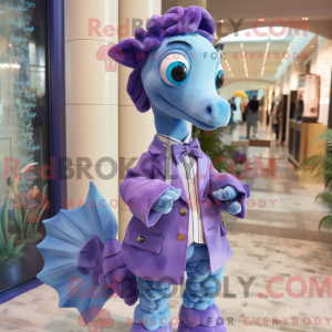 Lavendel Seahorse maskot...