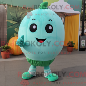 Teal Melon mascottekostuum...