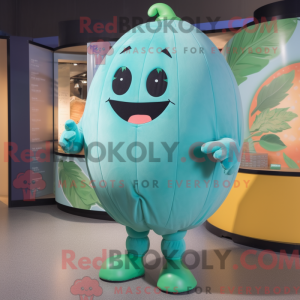 Teal Melon mascottekostuum...