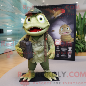 Olive Piranha mascot...
