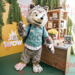 Wolf mascot costume...