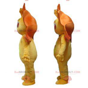 2 maskotter med orange blomster og gule liljer - Redbrokoly.com