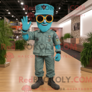 Teal Army Soldier máscara...