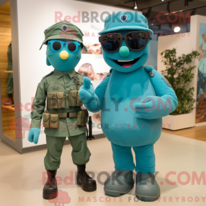 Teal Army Soldier máscara...