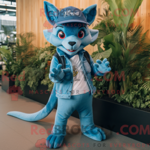 Blue Chupacabra mascot...