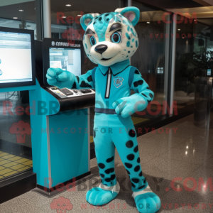 Figura de máscara Cyan...