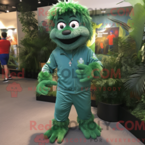 Fantasia de mascote But verde-floresta com bermuda e abotoaduras - Animais da floresta - REBROKO_208024 - RedBrokoly.com