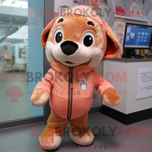 Peach Dog-maskotdraktfigur...