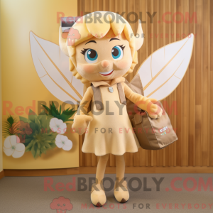 Tan Tooth Fairy mascot...