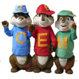 3 eekhoornmascottes van Alvin and the Chipmunks - Redbrokoly.com