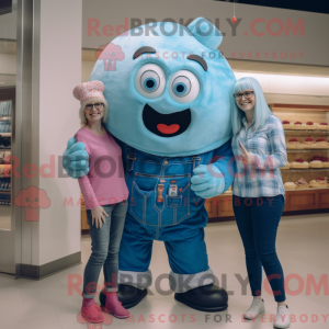 Blue Cupcake mascot costume...