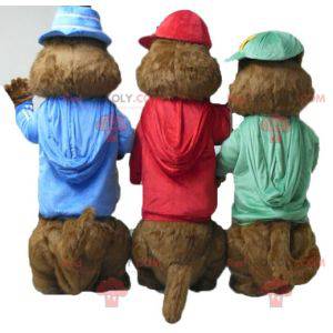 3 eekhoornmascottes van Alvin and the Chipmunks - Redbrokoly.com