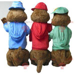 3 mascotte scoiattolo di Alvin and the Chipmunks -